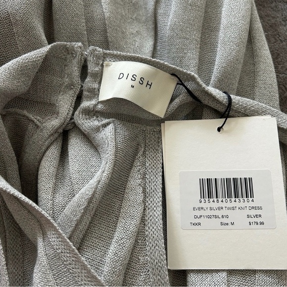 DISSH Everly Silver Knit Twist Dress - Picture 4 of 5